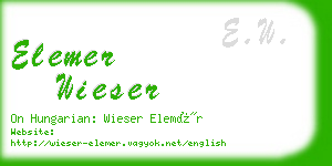 elemer wieser business card